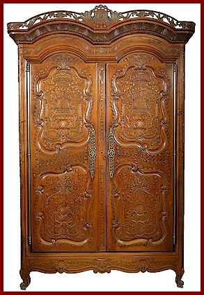 Exceptionnelle armoire rennaise signée Charles Croizé datée 1825